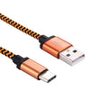 1m Woven Style USB-C / Type-C 3.1 to USB 2.0 Data Sync Charge Cable – Durable Build, Easy to Use Orange