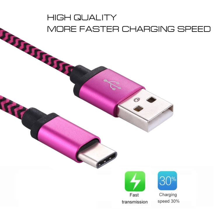 1m Woven Style USB-C / Type-C 3.1 to USB 2.0 Data Sync Charge Cable – Durable Build, Easy to Use
