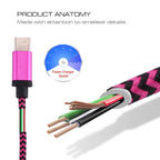 1m Woven Style USB-C / Type-C 3.1 to USB 2.0 Data Sync Charge Cable – Durable Build, Easy to Use