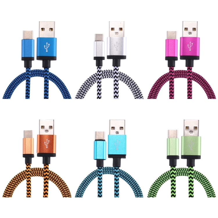 1m Woven Style USB-C / Type-C 3.1 to USB 2.0 Data Sync Charge Cable – Durable Build, Easy to Use