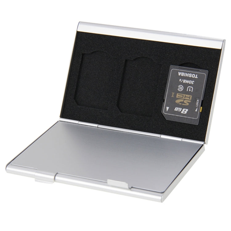 2x 3 in 1 Memory Card Protective Case Box for SD Card, Size: 93mm (L) x 62mm (W) x 10mm (H) – Aluminum Alloy