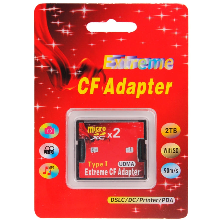 2-Socket Micro SD to CF Compact Flash Memory Card Adapter, 2-Socket – Durable Build, Easy to Use