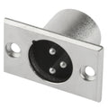 XLR 3 Pin Male Metal Chassis Mount Connector with Locking, Male Plug Male Plug