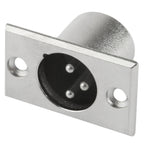 XLR 3 Pin Male Metal Chassis Mount Connector with Locking, Male Plug Male Plug