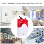 Mini Wired Red Strobe Siren for Burglar Security Alarm, Mini