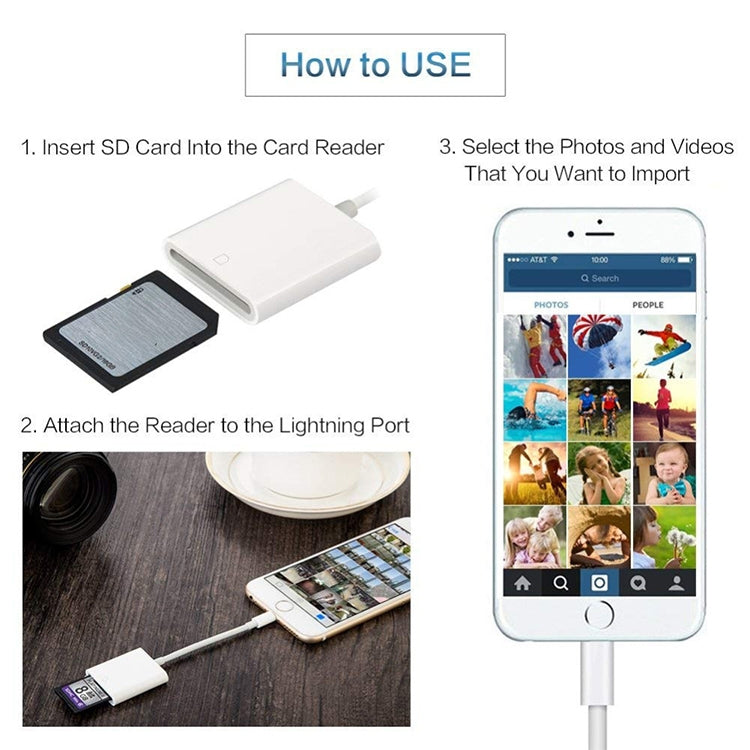 Card Reader – 8 Pin to SD Card Camera Reader