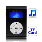 TF / Micro SD Card Slot MP3 Player with LCD Screen, Metal Clip, with LCD Screen with LCD Screen Black