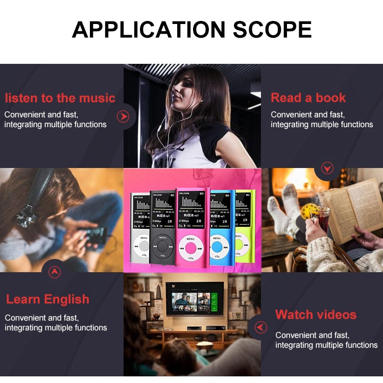 1.8 inch TFT Screen Metal MP4 Player with TF Card Slot, Support Recorder, FM Radio, E-Book and Calendar, MP4 Player – Card Slot