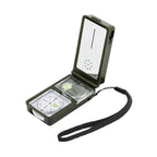 10 in 1 (Thermometer, Hygrometer, LED light, Reflector, Spirit level, Compass, Whistle, Flint, Magnifier, Ruler) Multi-Function Portable Compass, 10 in 1 10 in 1