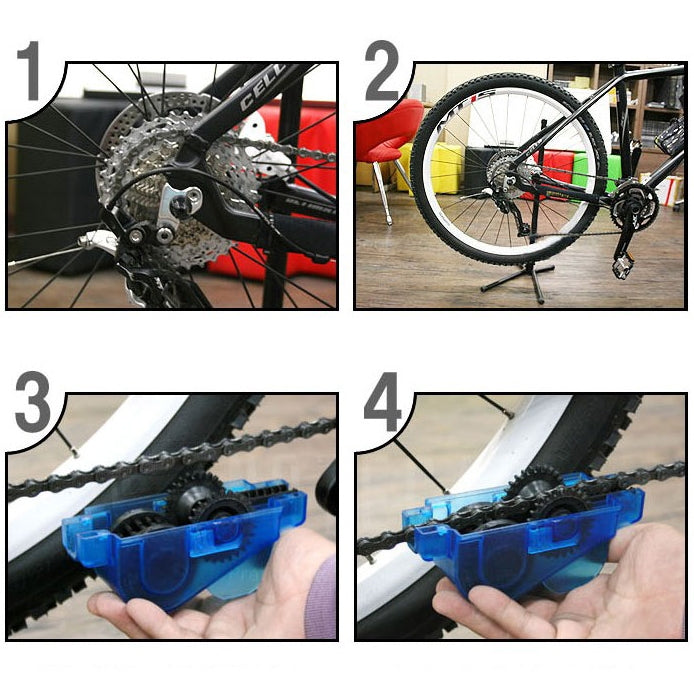 Bicycle Chain Cleaner Cycling Bike Machine Brushes Scrubber Wash Tool Kit Mountaineer Bicycle Chain Cleaner Tool Kits, 4 – Durable Build, Easy to Use