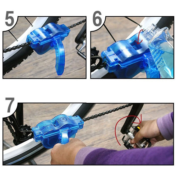 Bicycle Chain Cleaner Cycling Bike Machine Brushes Scrubber Wash Tool Kit Mountaineer Bicycle Chain Cleaner Tool Kits, 4 – Durable Build, Easy to Use