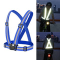 Night Riding Running Flexible Reflective Safety Vest Blue