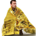 Compact Lightweight Aluminized Windproof Waterproof Emergency Blanket Body Wrap Survival Sheet for Outdoor 140 x 210cm, 140x210cm 140x210cm