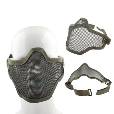 Half Face Net Mesh Style Protection Mask with Elastic Strap, Net Mesh Style Mask (Army Green) Net Mesh Style Mask (Army Green) Army Green