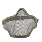 Half Face Net Mesh Style Protection Mask with Elastic Strap, Net Mesh Style Mask (Army Green)