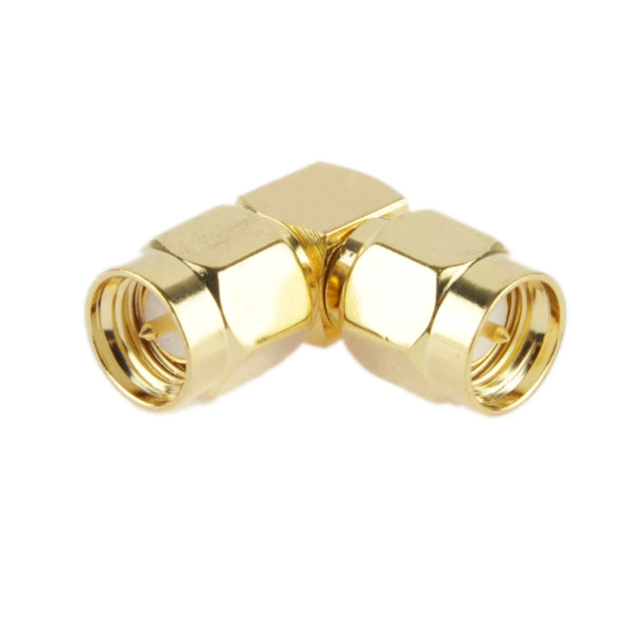 Gold Plated SMA Male to SMA Male Adapter with 90 Degree Angle, SMA Male to Male – Durable Build, Easy to Use
