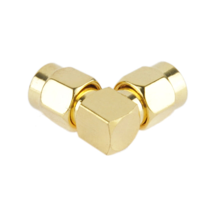 Gold Plated SMA Male to SMA Male Adapter with 90 Degree Angle, SMA Male to Male – Durable Build, Easy to Use