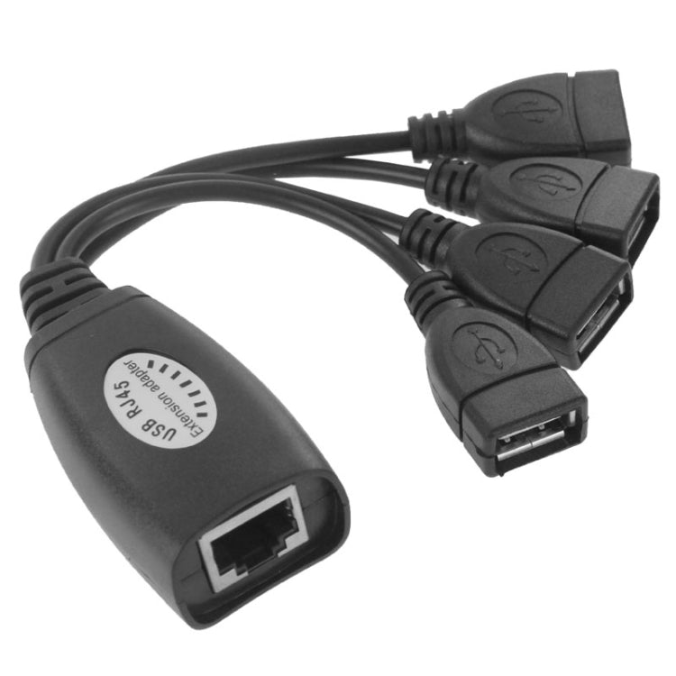 USB 2.0 CAT5 / CAT5E / CAT6 RJ45 to 4 USB Ethernet Extender LAN Extension Cable Repeater Adapter, 4 Ports USB – Durable Build, Easy to Use