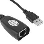 USB 2.0 CAT5 / CAT5E / CAT6 RJ45 to 4 USB Ethernet Extender LAN Extension Cable Repeater Adapter, 4 Ports USB – Durable Build, Easy to Use