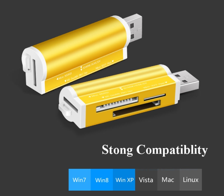 2 PCS Multi All in 1 USB 2.0 Micro SD SDHC TF M2 MMC MS PRO DUO Memory Card Reader – Durable Build, Easy to Use
