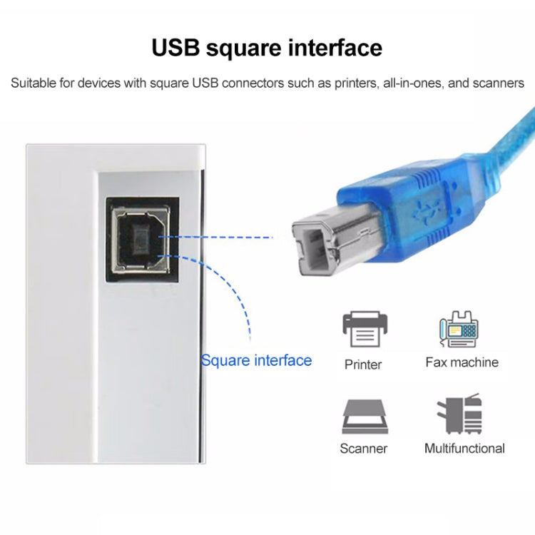 USB 2.0 Printer Extension AM to BM Cable, Length: 1.8m, Length: 1.8m – Durable Build, Easy to Use