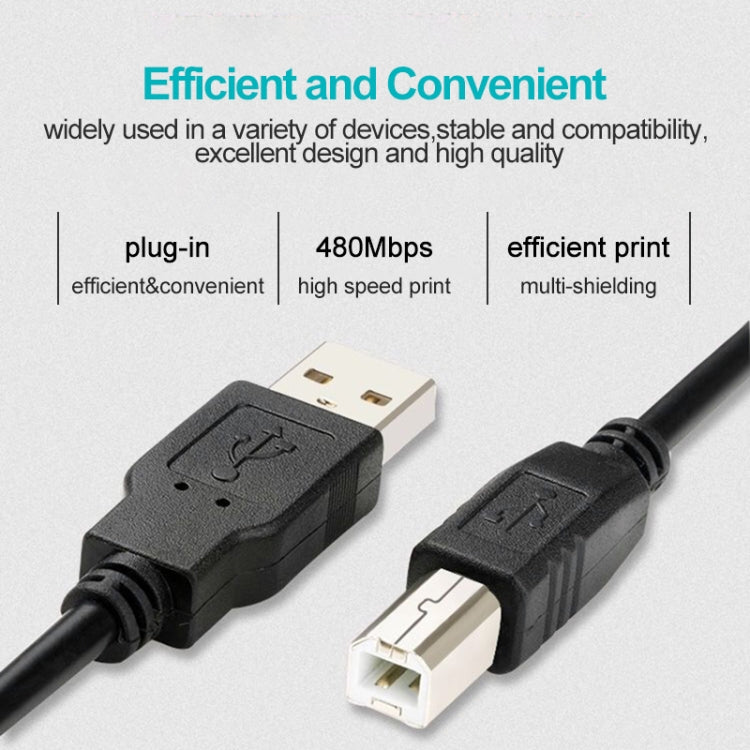 USB 2.0 Printer Extension AM to BM Cable, Length: 3m, Length: 3m – Durable Build, Easy to Use
