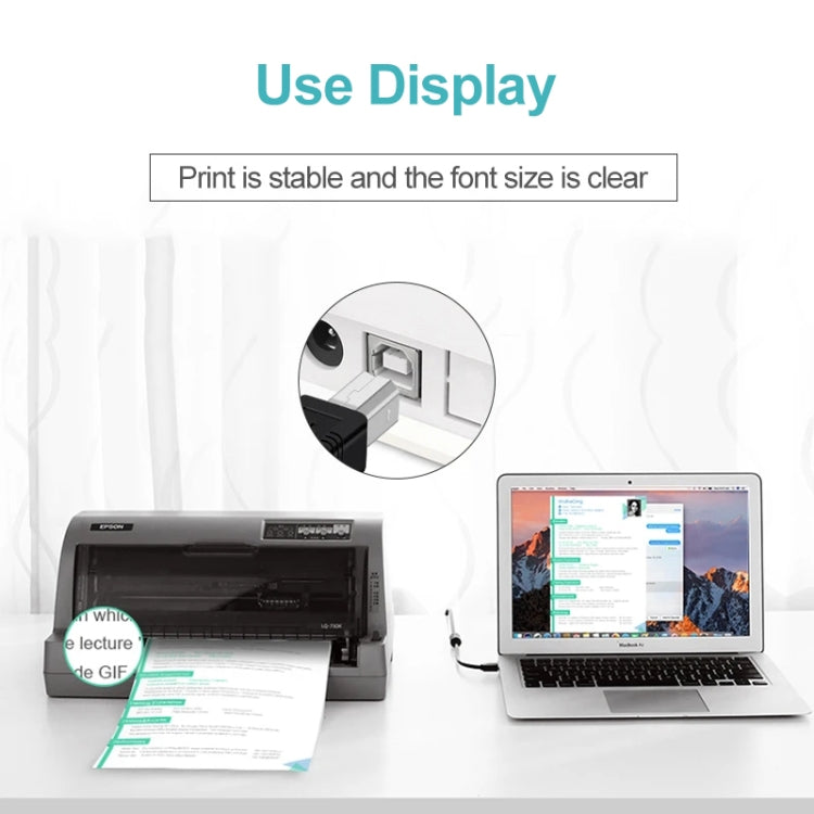 USB 2.0 Printer Extension AM to BM Cable, Length: 5m, Length: 5m – Durable Build, Easy to Use