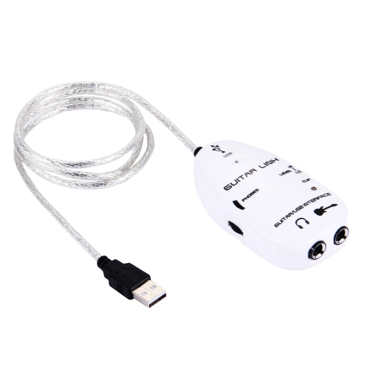 USB Interface Guitar Link Cable PC / MAC Recording, USB Interface Guitar Link Cable (Black), USB Interface Guitar Link Cable (White) – TPU USB Interface Guitar Link Cable (White) White