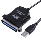 USB to Parallel 1284 36 Pin Printer Adapter Cable, Cable Length: 1m, USB 2.0 to IEEE1284 (Black) – Durable Build, Easy to Use