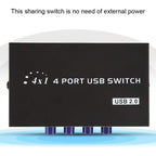 FENGJIE FJ-IA4B-C 4 Ports High Speed USB 2.0 Key-Press Switcher Share Switch Box for PC Computer Scanner Printer, FENGJIE FJ-IA4B-C – Durable Build, Easy to Use