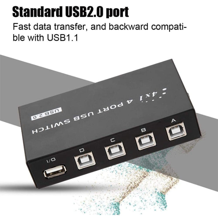 FENGJIE FJ-IA4B-C 4 Ports High Speed USB 2.0 Key-Press Switcher Share Switch Box for PC Computer Scanner Printer, FENGJIE FJ-IA4B-C – Durable Build, Easy to Use