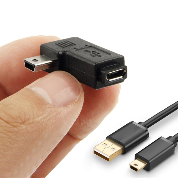 90 Degree Micro USB to Mini USB Adapter, Mini USB Female – Durable Build, Easy to Use