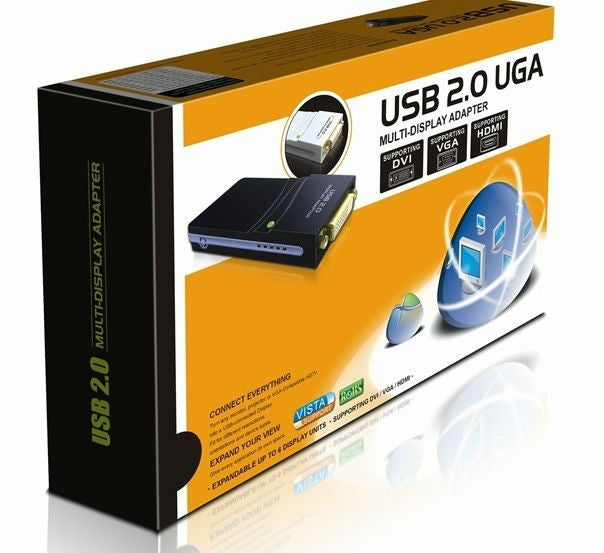 USB 2.0 to VGA, DVI, HDMI Adapter, Resolution: 1280*1024, Resolution: 1920*1080 – Durable Build, Easy to Use