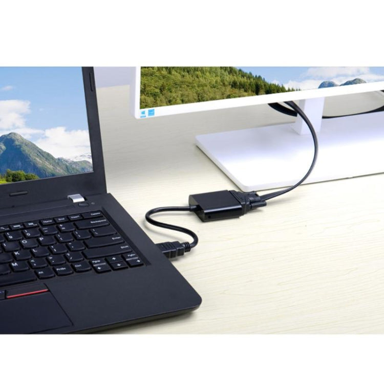26cm HDMI to VGA + Audio Output Video Conversion Cable with 3.5mm Audio Cable, Support Full HD 1080P, Length: 26cm – TPU