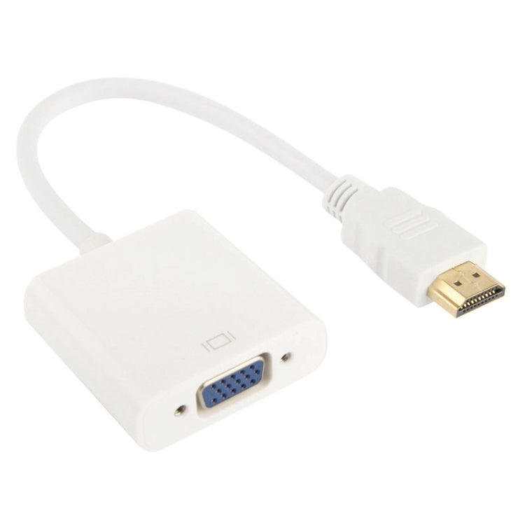 24cm Full HD 1080P HDMI to VGA + Audio Output Cable for Computer / DVD / Digital Set-top Box / Laptop / Mobile Phone / Media Player, Length: 24cm, Length: 24cm(White) – TPU