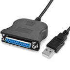 USB 2.0 to DB25 25 Pin Female Port Print Converter Cable, USB to DB25 Female (Black) – Durable Build, Easy to Use USB to DB25 Female (Black)