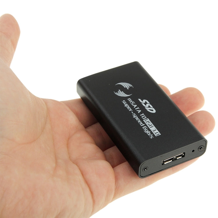 6gb/s mSATA Solid State Disk SSD to USB 3.0 Hard Disk Case – Durable Build, Easy to Use Black