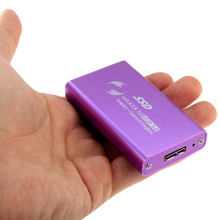 6gb/s mSATA Solid State Disk SSD to USB 3.0 Hard Disk Case – Durable Build, Easy to Use Purple