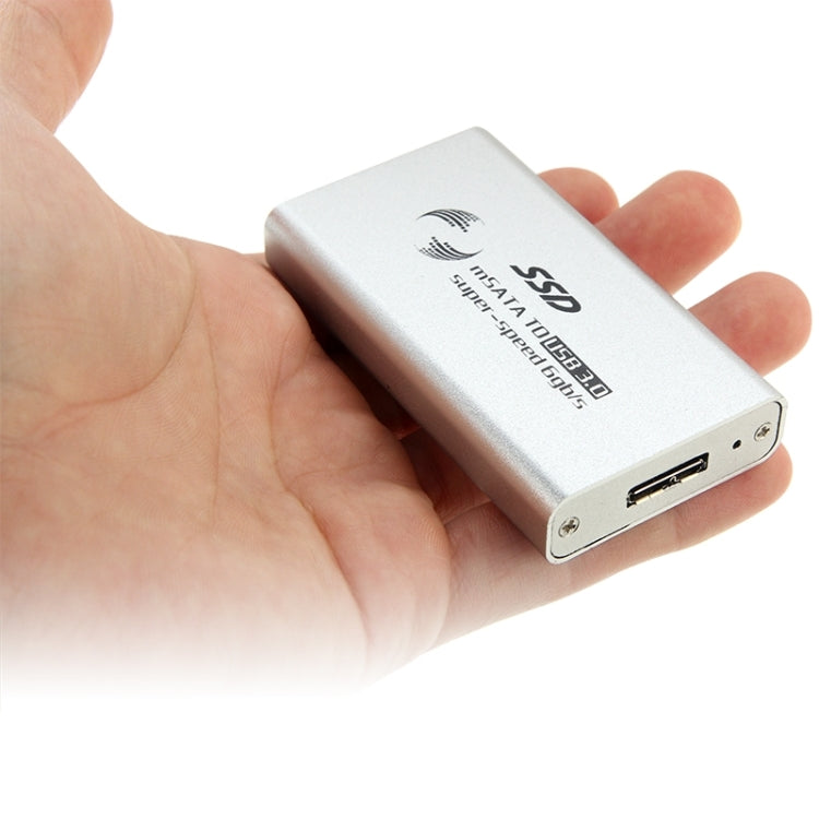 6gb/s mSATA Solid State Disk SSD to USB 3.0 Hard Disk Case – Durable Build, Easy to Use Silver