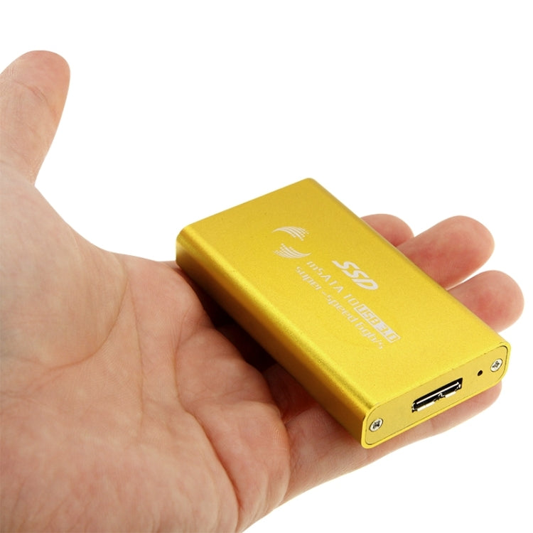 6gb/s mSATA Solid State Disk SSD to USB 3.0 Hard Disk Case – Durable Build, Easy to Use Gold