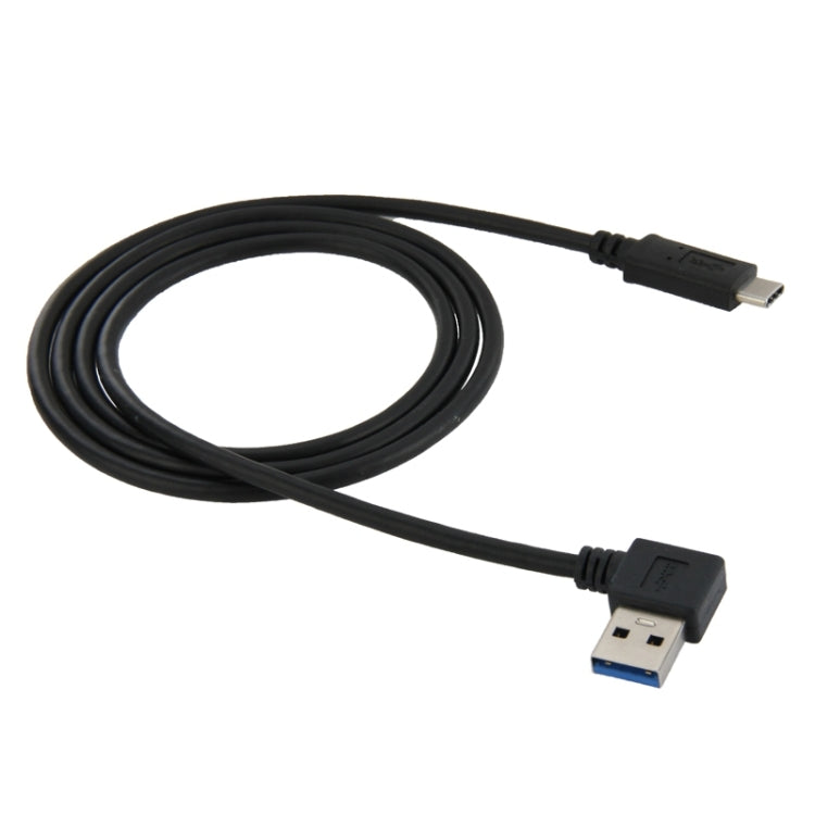 1m USB-C / Type-C 3.1 Male to USB 3.0 90 Degree Left Turn Adapter Cable – Durable Build, Easy to Use