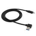 1m USB-C / Type-C 3.1 Male to USB 3.0 90 Degree Left Turn Adapter Cable – Durable Build, Easy to Use