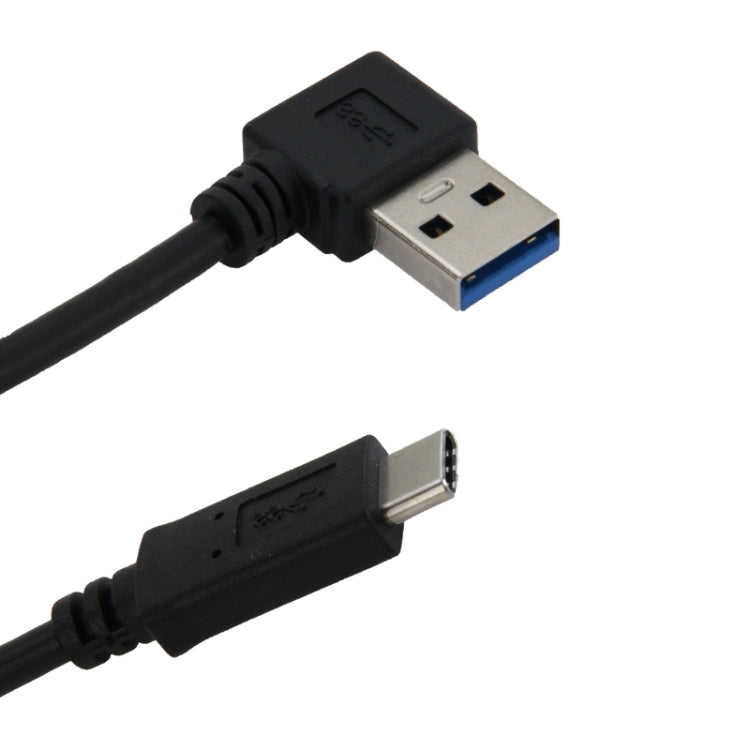 1m USB-C / Type-C 3.1 Male to USB 3.0 90 Degree Left Turn Adapter Cable – Durable Build, Easy to Use