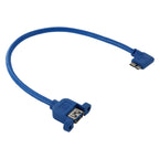 90 Degree Left Turn USB 3.0 Micro-B Male to USB 3.0 Female OTG Cable for Tablet / Portable Hard Drive, Length: 30cm, Micro BM to AF, length: 30cm – Durable Build, Easy to Use