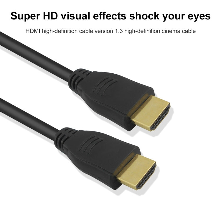 1m HDMI 19 Pin Male to HDMI 19Pin Male Cable, 1.3 Version, Support HD TV / Xbox 360 / PS3 etc (Black + Gold Plated), Gold Plated HDMI, Length: 1m – Durable Build, Easy to Use