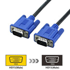 1.5m High Quality VGA 15 Pin Male to VGA 15 Pin Male Cable for LCD Monitor / Projector, 1.5m – Durable Build, Easy to Use