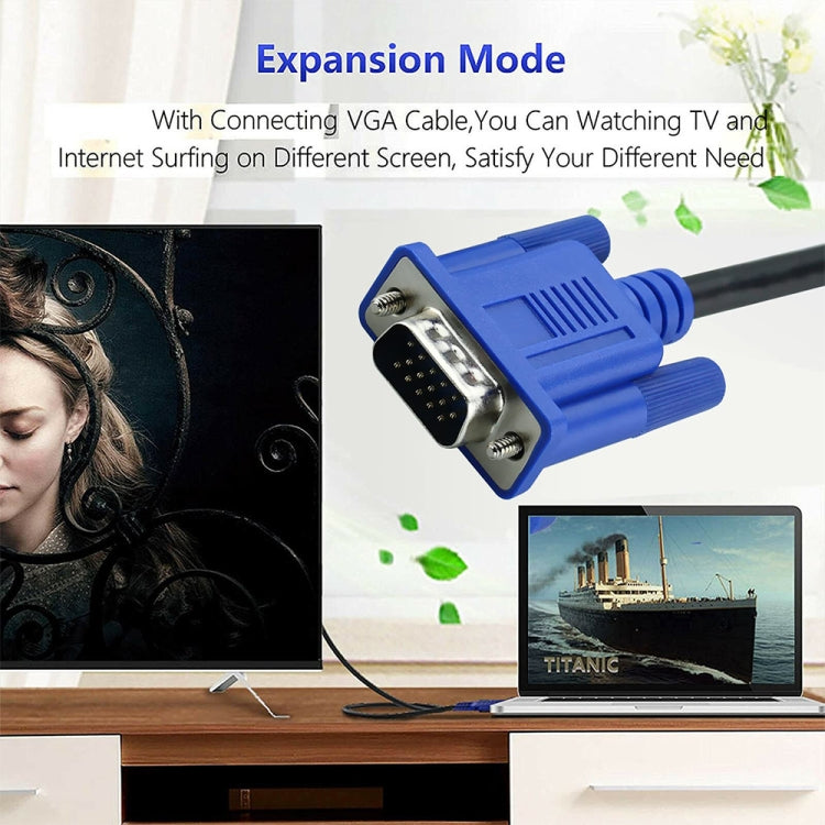 1.5m High Quality VGA 15 Pin Male to VGA 15 Pin Male Cable for LCD Monitor / Projector, 1.5m – Durable Build, Easy to Use