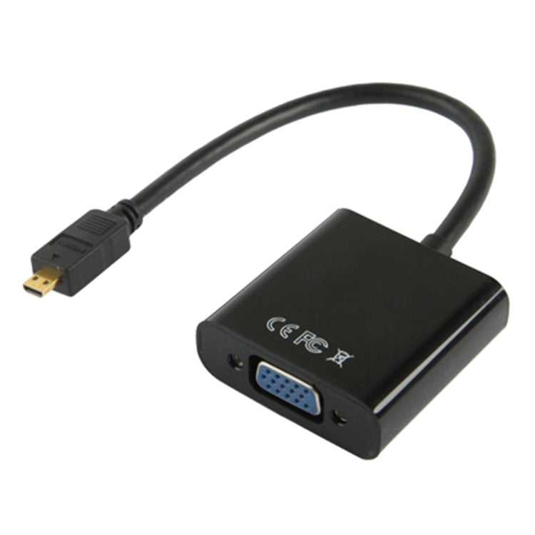 22cm Full HD 1080P Micro HDMI Male to VGA Female Video Adapter Cable with Audio Cable, Micro HDMI – TPU