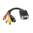 VGA to S-Video AV RCA TV Converter Cable Adapter with 2 Audio Cable, VGA to S-Video – TPU