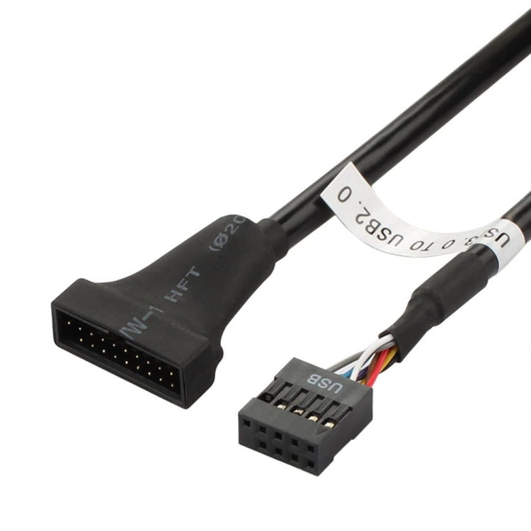USB 2.0 9Pin Motherboard Female to USB 3.0 19Pin Housing Male Adapter Cable, Length: 15cm, 9 Pin Female to 19 Pin Male – Durable Build, Easy to Use 9 Pin Female to 19 Pin Male